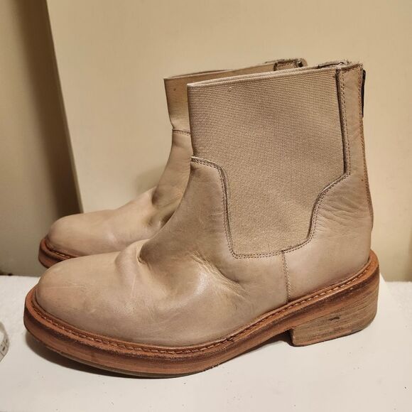 Free People Santa Fe Arlo Tan Leather Ankle Boots Sz.6.5/36.5 Ret.$198 Worn Once - Picture 1 of 8